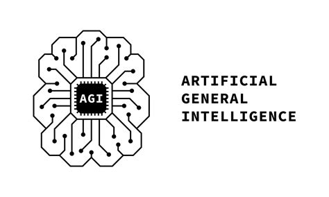 Artificial general intelligence linear logo. Minimalist style AGI icon. Depicts physics and ...