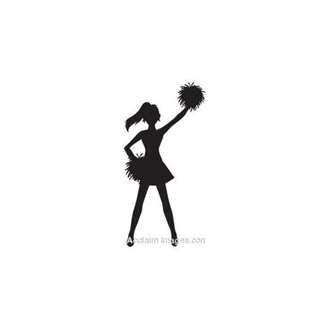 the silhouette of a woman in a cheerleader outfit holding a pom - pom