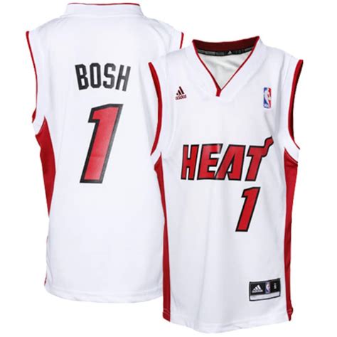 adidas Chris Bosh Miami Heat Youth White Replica Home Jersey