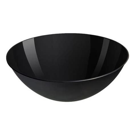 Solid Black Organic Round Disposable Plastic Bowls - 32 Ounce (60 Bowls ...