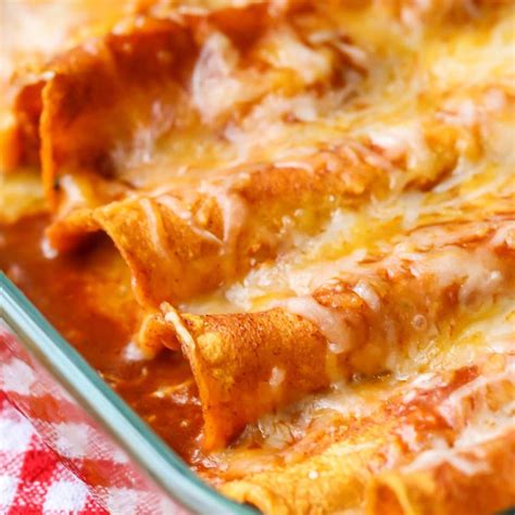 Authentic Mexican Chicken Enchiladas With Red Sauce - Peanut Butter Recipe