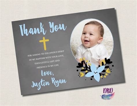 Choosing The Right Baptism Thank You Cards - All Business Templates