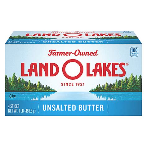 Land O Lakes Butter, Unsalted 4 ea | Real Butter | Festival Foods Shopping