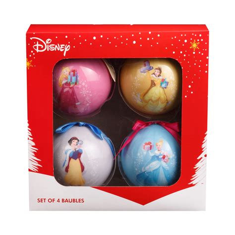 Disney Set Of 4 Princess Baubles – Licensing Essentials