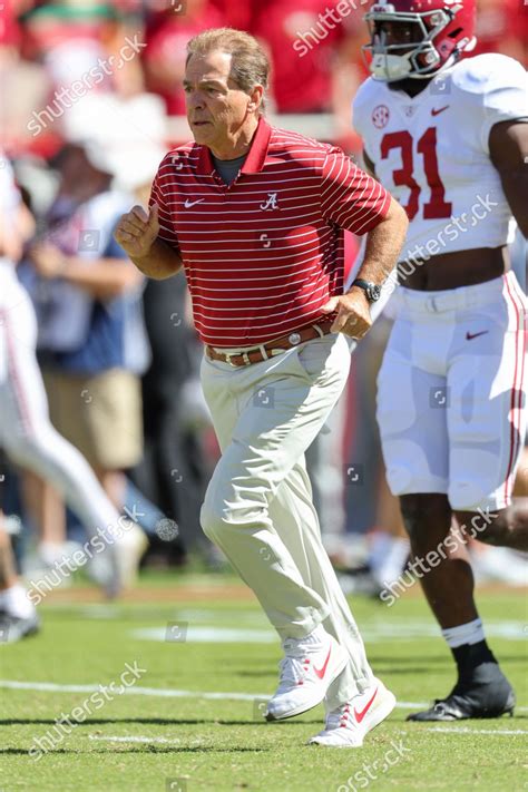 Alabama Head Coach Nick Saban Brings Editorial Stock Photo - Stock ...