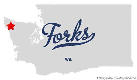 Map of Forks, WA, Washington