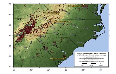 Earthquakes in the NC High Country | Department of Geological and Environmental Sciences