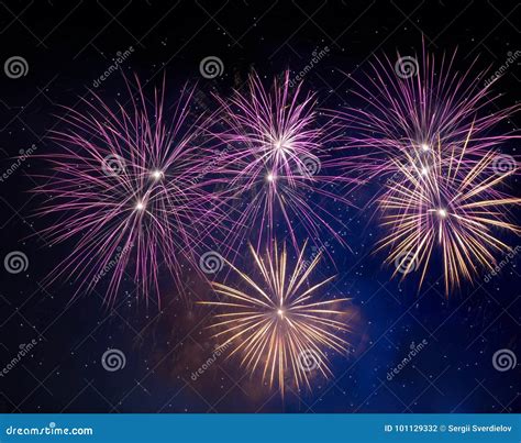 New Year Celebration Fireworks Stock Photo - Image of abstract ...