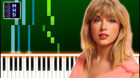 Taylor Swift - cardigan (Piano Tutorial Easy) @pianobymhd @easypianobyMHD - YouTube