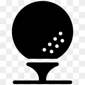 Golf Ball Icon Png - Golf Ball Tee Silhouette, Transparent Png - vhv