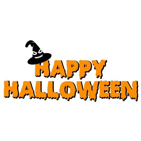 Selamat Halloween Topi Penyihir PNG transparan - StickPNG