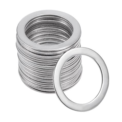 25Pcs 16.5mm x 22mm x 0.8mm 304 Stainless Steel Flat Washer for Screw ...