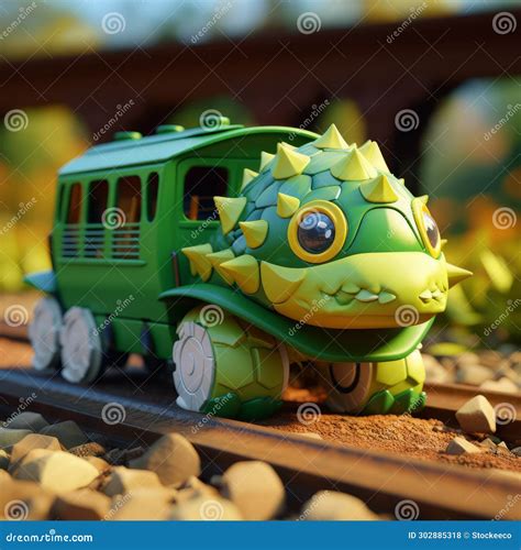 Cute Green Ankylosaurus Toy Train Set for Kids Stock Illustration - Illustration of ankylosaurus ...