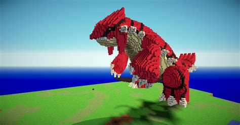 Giant 3D Pixel art Groudon Minecraft Map