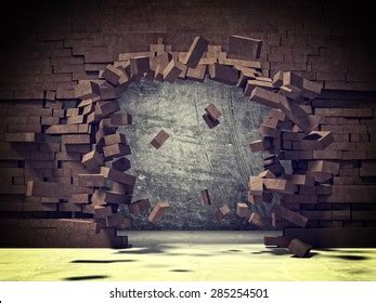 Explosion Brick 3d Wall Stock Illustration 285254501 | Shutterstock