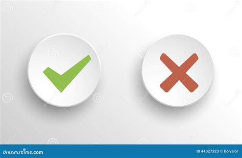 Yes and No check marks2 stock vector. Illustration of check - 44327323