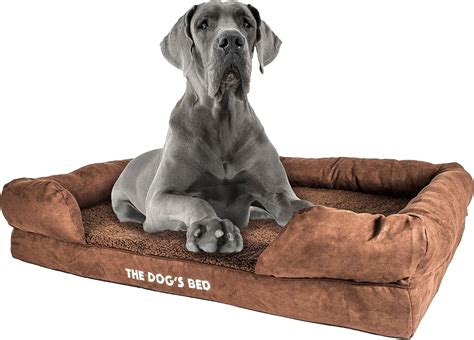 Amazon.com : The Dog’s Bed Orthopedic Dog Bed XL Brown Plush 43.5x34 ...