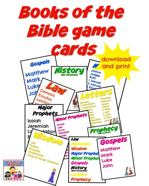 Books of the Bible card game - Adventures in Mommydom