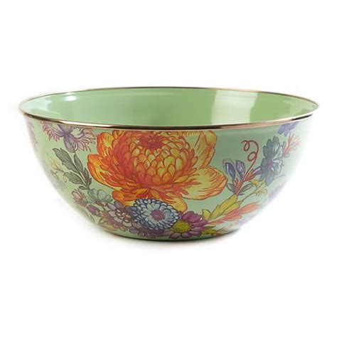 MacKenzie-Childs Flower Market Large Everyday Bowl - Green - Shop Dekado