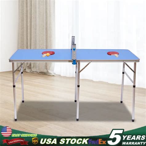 FOLDABLE PING PONG Table w/ Net Indoor Outdoor Tennis Table Ping Pong Foldable!！ $84.00 - PicClick