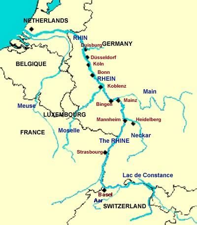 Rhine River - Map