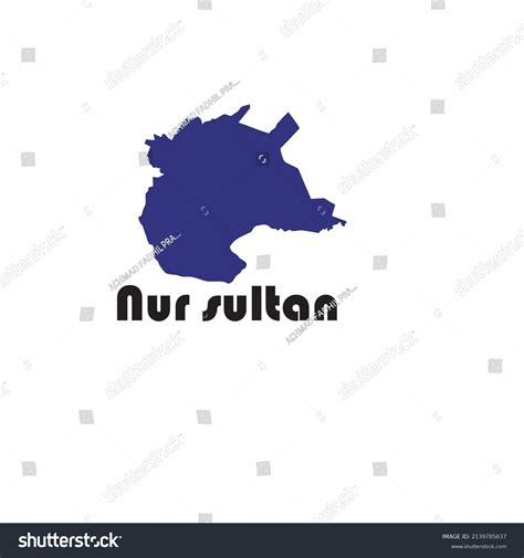 Nur Sultan Map On White Background Stock Vector (Royalty Free) 2139785637 | Shutterstock