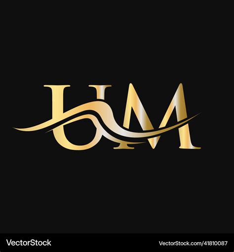 Letter um logo design initial um logotype Vector Image