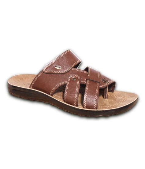 Bata Style Brown Leather Slippers Price in India- Buy Bata Style Brown ...