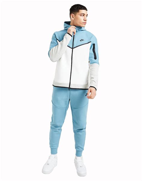 Nike Tech Fleece - Blue / White / Grey (FULL TRACKSUIT) – Dazone