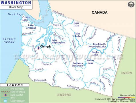 Washington State Rivers Map - Printable Map