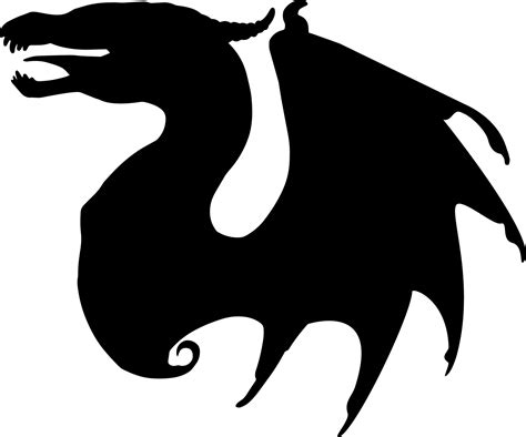 Dragon Silhouette Drawing Free Stock Photo - Public Domain Pictures