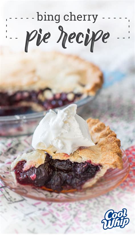 Bing Cherry Pie Recipe – Make the classic cherry pie recipe even better by using Bing cherries ...