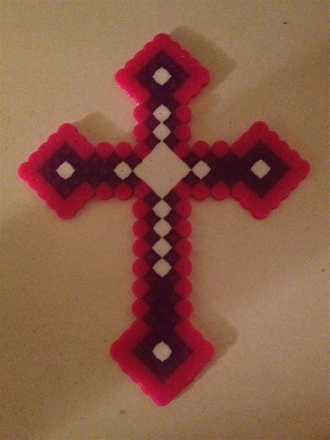 Cross crucifix Jesus perler bead pattern cross stitch pattern | My ...