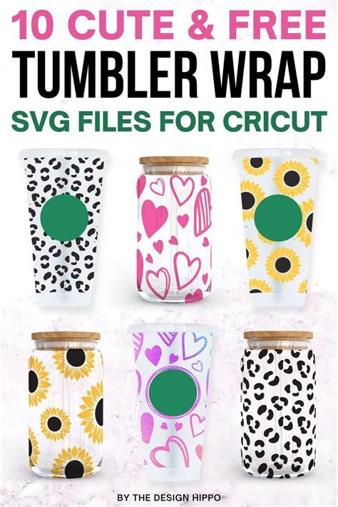 10 Cute & Free Tumbler Wrap SVG Files for Cricut | Diy mug designs, Diy christmas gifts for ...