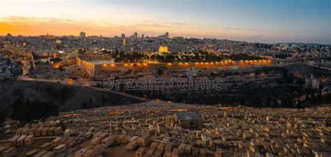 City View of Jerusalem from Mount of Olives in Israel Stock Photo ...