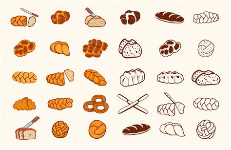 Premium Vector | Set of challah bread illustration big collection. hi-quality minimal latin ...