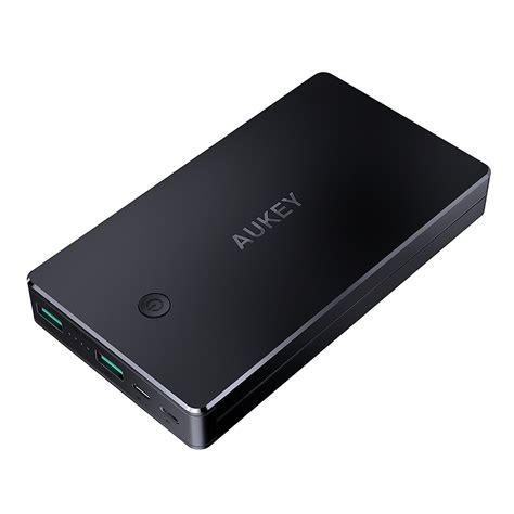 AUKEY 20000mAh Power Bank Lightning & Micro Input Portable Charger, 3 ...