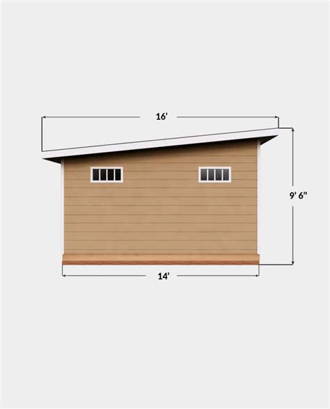 DIY 14X20 Lean-To Storage Shed Plan - 3DSHEDPLANS™