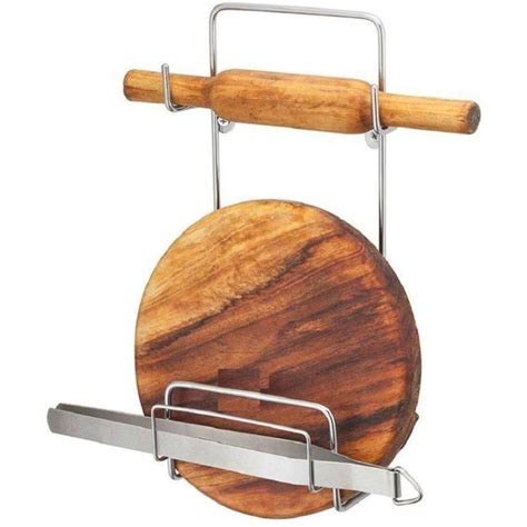 Vy84 Stainless Steel Chakla Belan Stand For Kitchen, Wall Mount Tawa Stand For Kitchen, Tawa ...