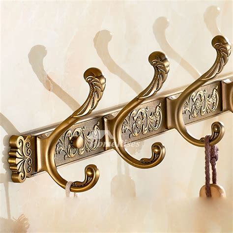 Antique Carved Decorative Wall Hooks For Bathroom