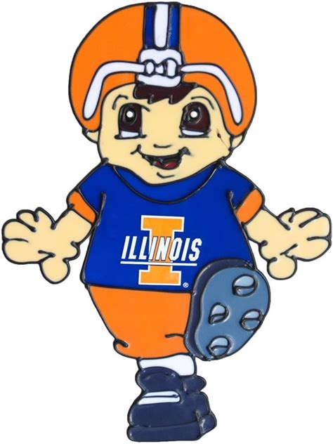 Amazon.com : Illinois Fighting Illini Mascot Window Cling : Sports Fan ...