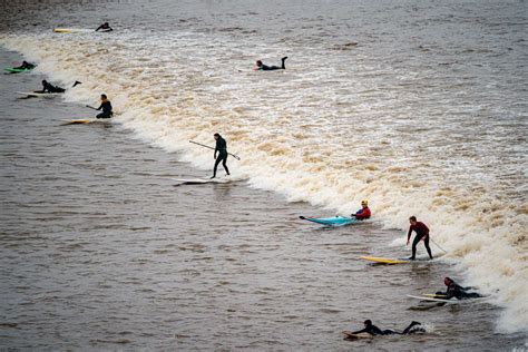 Surfers ride first five-star Severn Bore of 2024