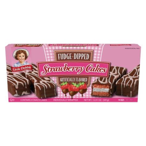 Little Debbie Fudge-Dipped Strawberry Cakes, 8 ct / 1.5 oz - Kroger