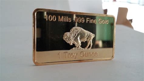 Gold buffalo 1 Troy ounce gold bar 24K Gold | #1730380710