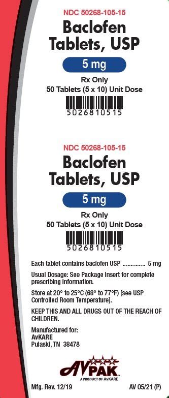 Baclofen - FDA prescribing information, side effects and uses