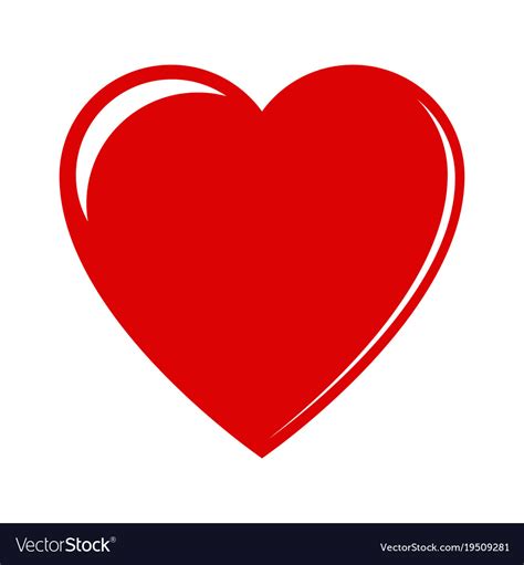 Red heart on a white background Royalty Free Vector Image