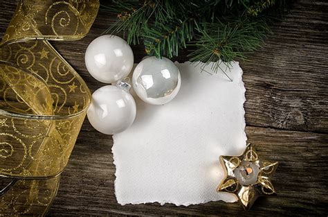 HD wallpaper: three white Christmas baubles and gold-colored star decor ...