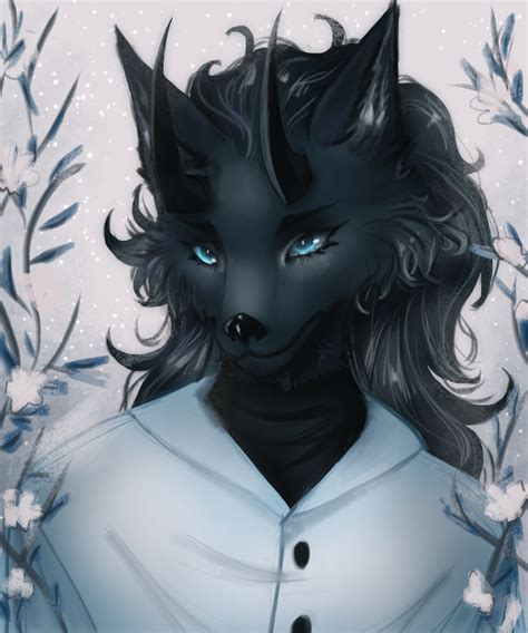 Black wolf (Art by me) : r/furry