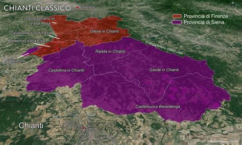 Interactive map of Chianti Classico with subzones and producers. — Tenzing | Wine map, Italy ...