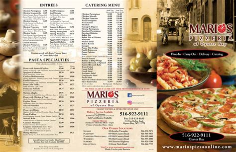 Mario's Pizzeria menu in Great Neck, New York, USA